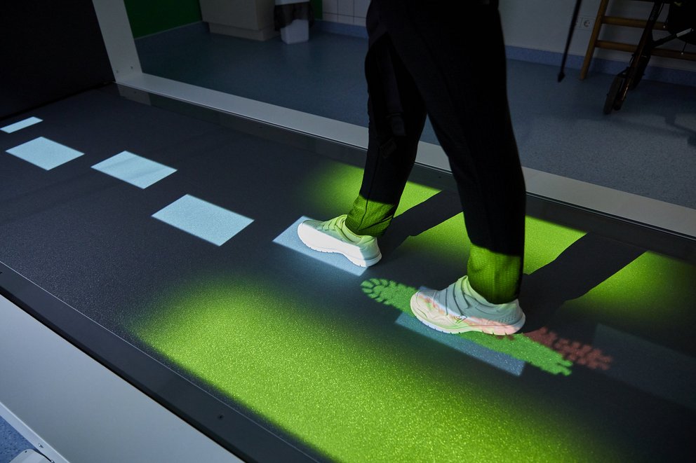 Ein modernes Laufband im Augustahospital.